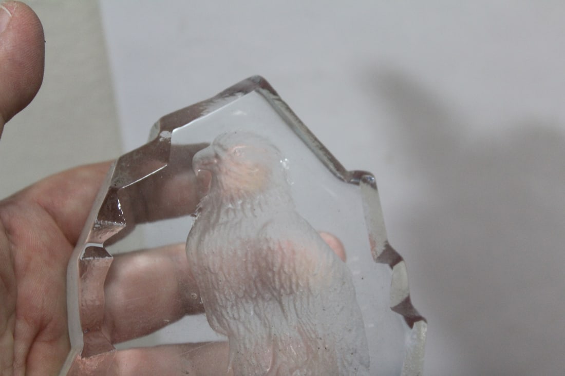 A Glass Eagle Paperweight - 2