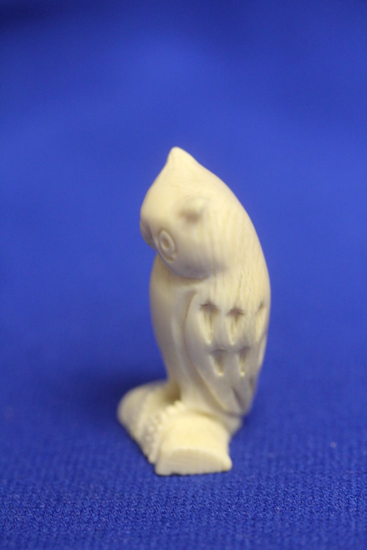 A Carved Bone Owl - 2