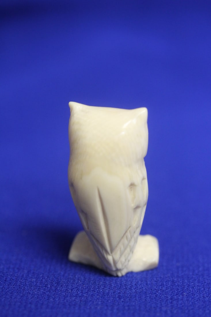 A Carved Bone Owl - 3