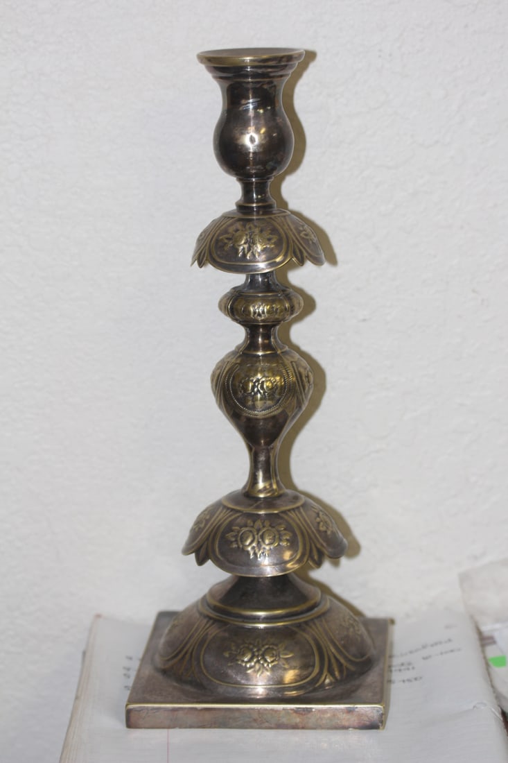 Single Silverplate Candleholder - 4