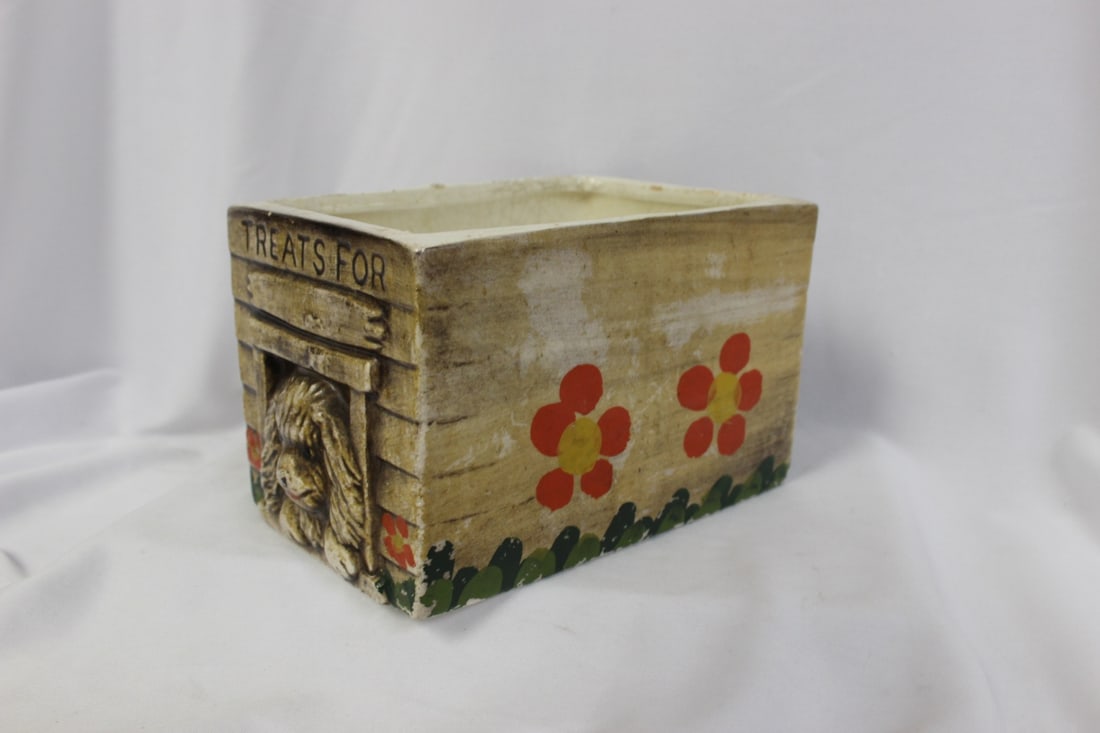 A Ceramic Dog Planter - 2