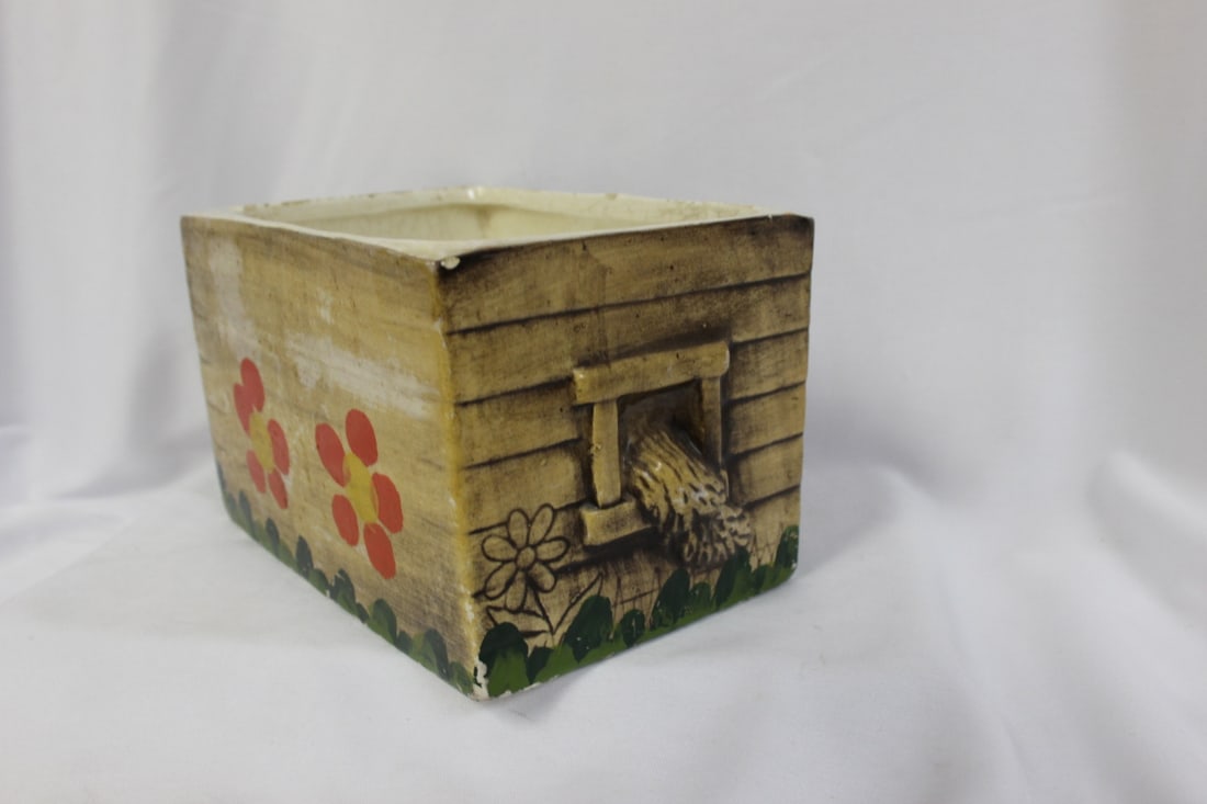 A Ceramic Dog Planter - 3