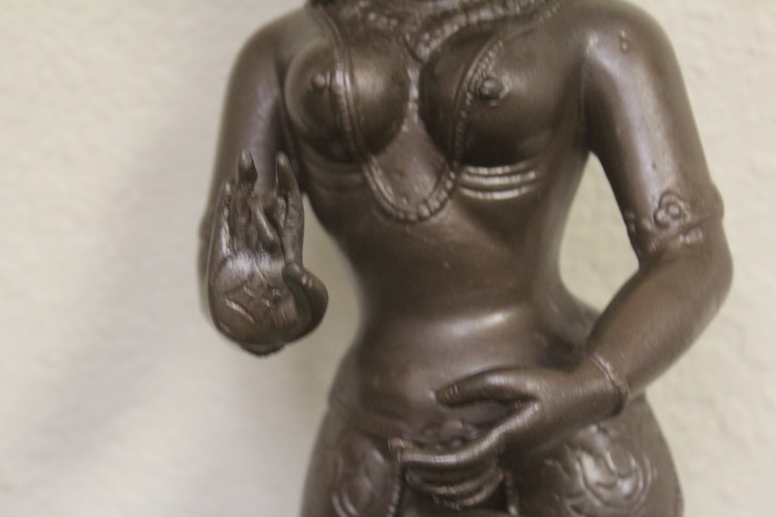 Thai Painted Nude Figurine - 3