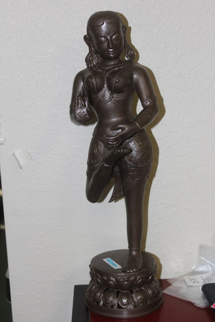 Thai Painted Nude Figurine - 6