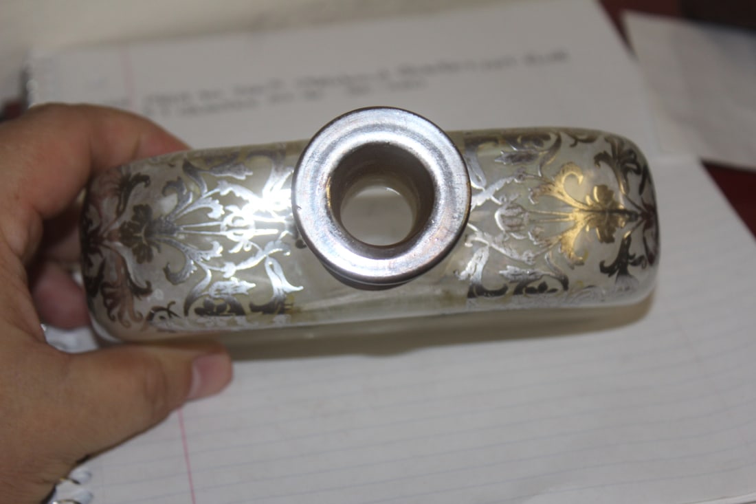Sterling Silver Overlay Bottle - 2