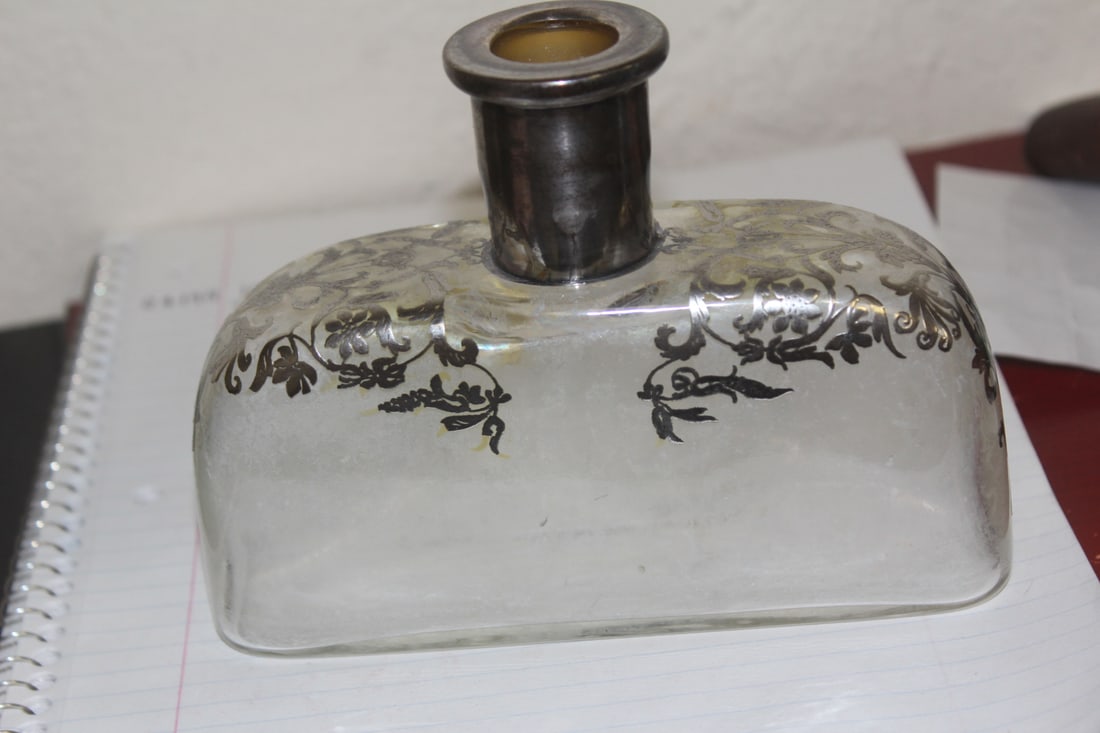 Sterling Silver Overlay Bottle - 3