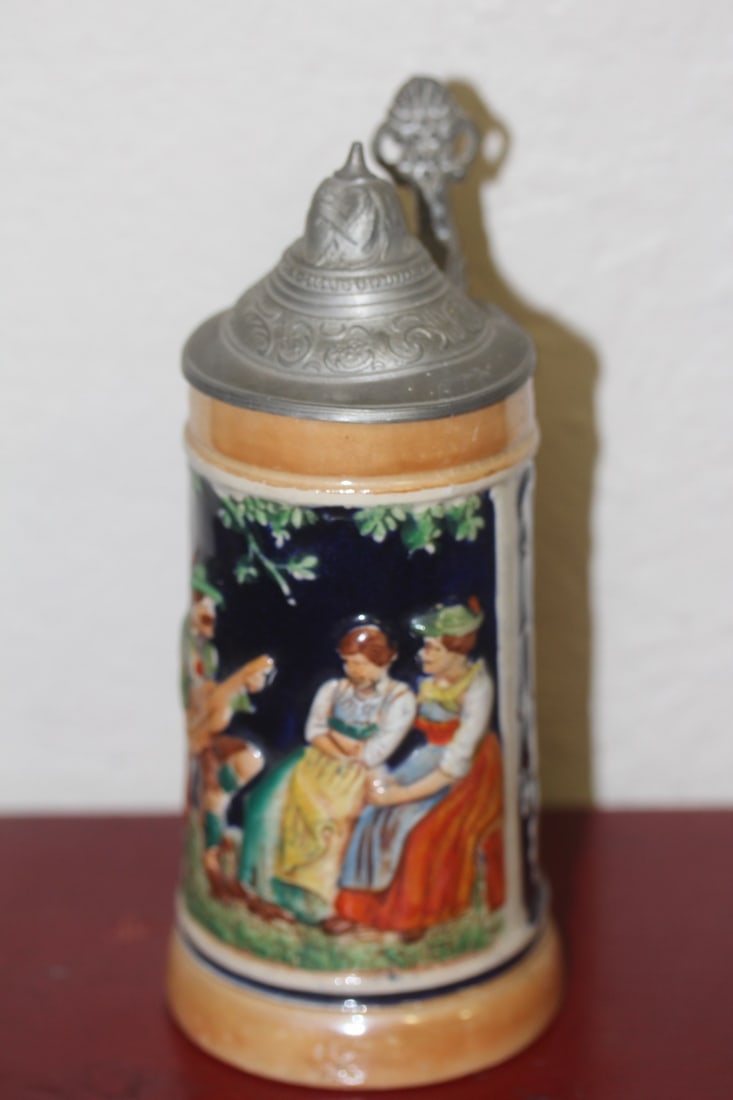 Ceramic Stein: 7" tall