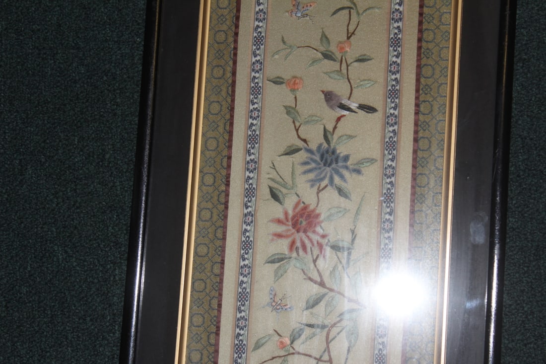 Framed Chinese Silk - 4