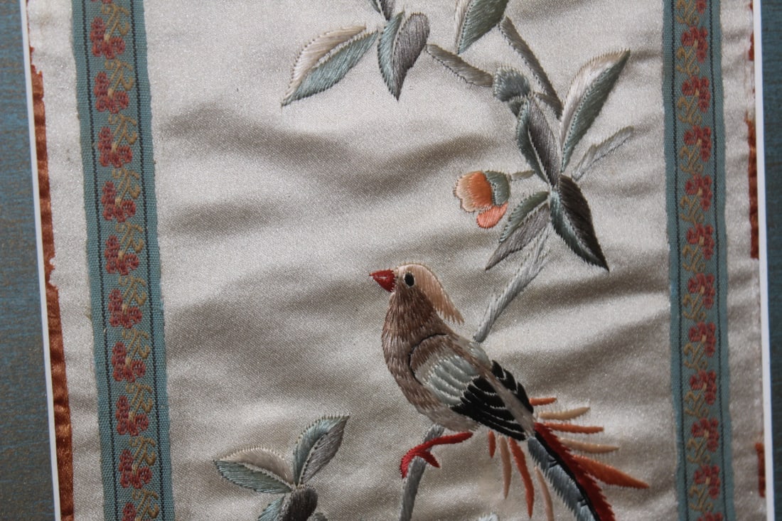 Framed Chinese Silk - 4