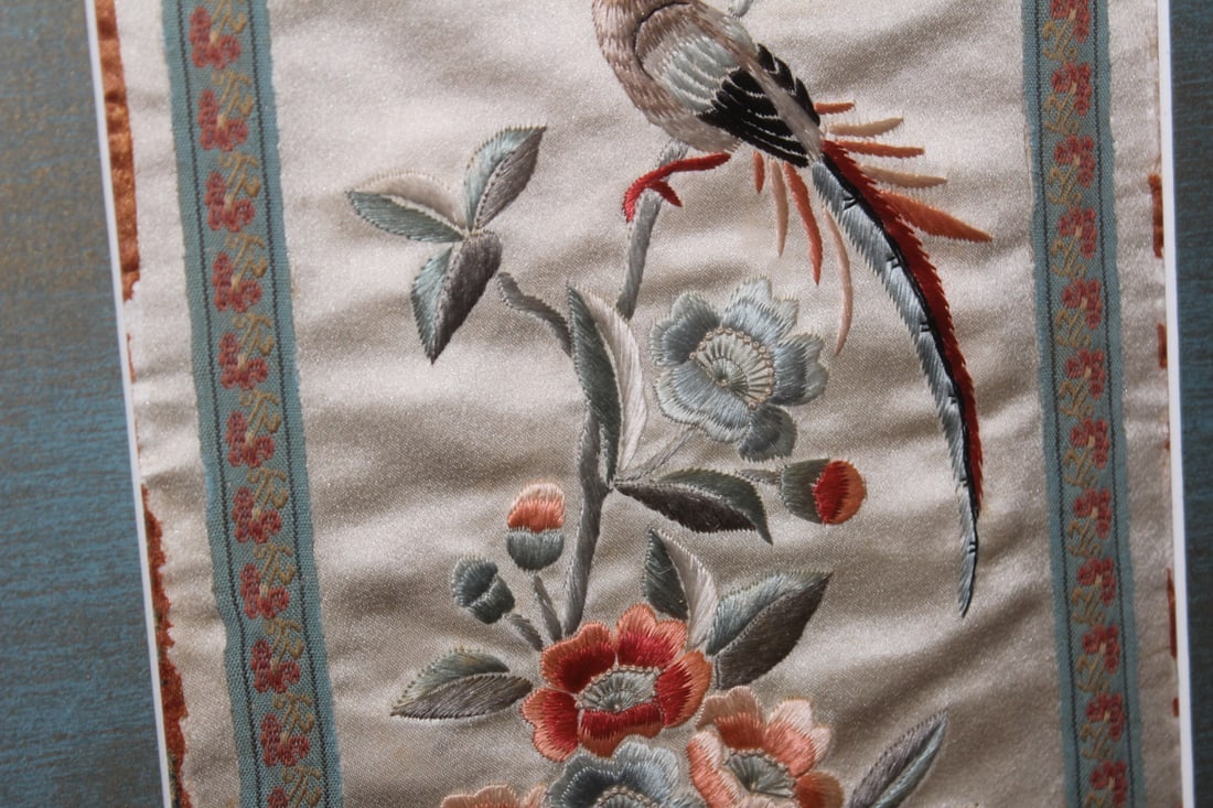 Framed Chinese Silk - 5