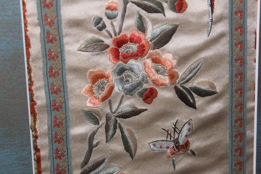 Framed Chinese Silk - 6