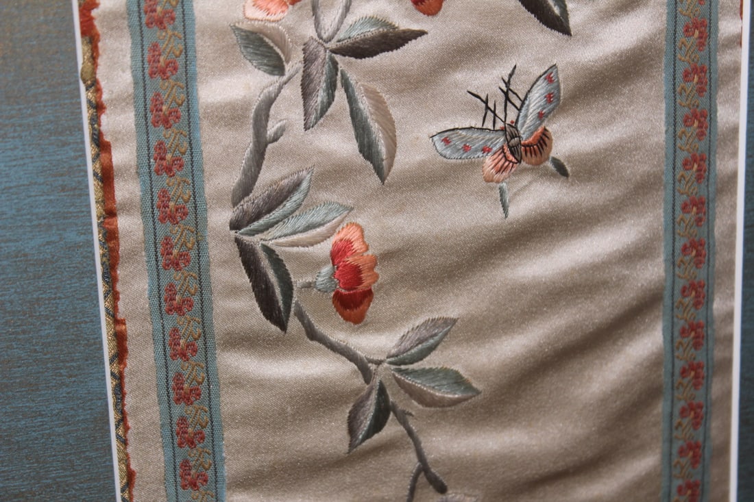 Framed Chinese Silk - 7