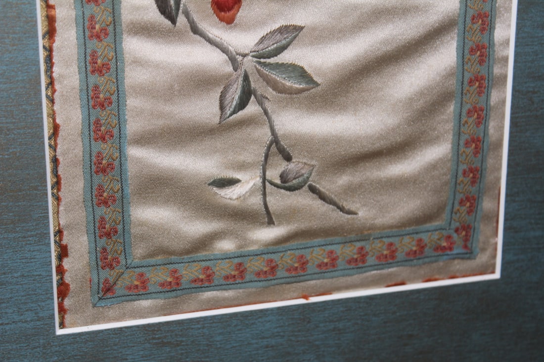 Framed Chinese Silk - 8