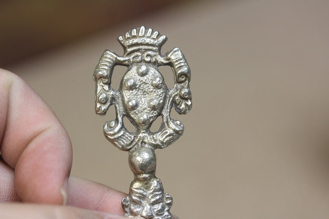 Ornate Silverplate Tea Strainer - 7