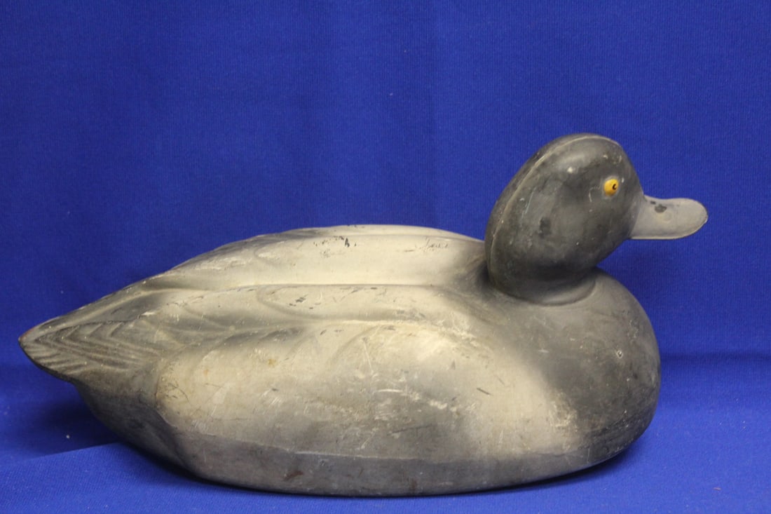 A Vintage Plastic Duck Decoy: 13 inches long
