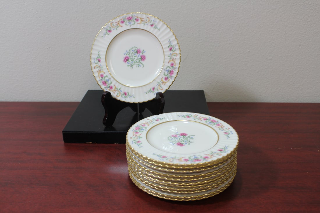 Lot of 12 Lenox Bread Plates: Cinderella pattern - 6 3/8" in diameter