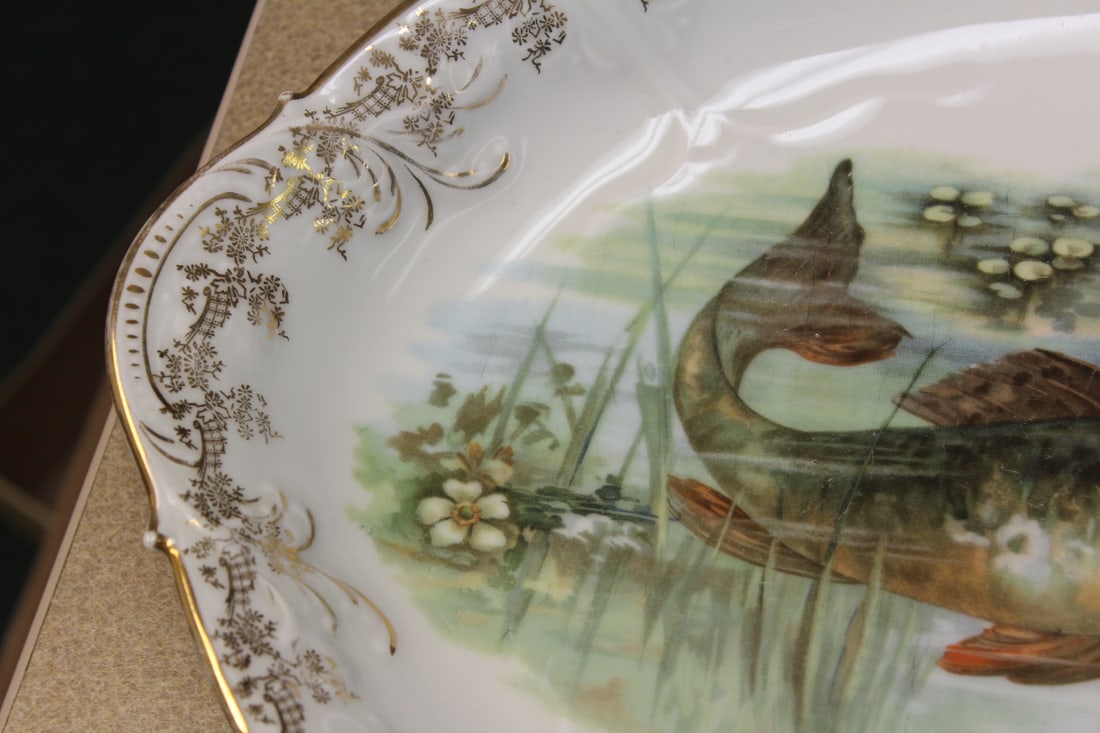 Antique/Vintage Limoges Fish Large Platter - 2