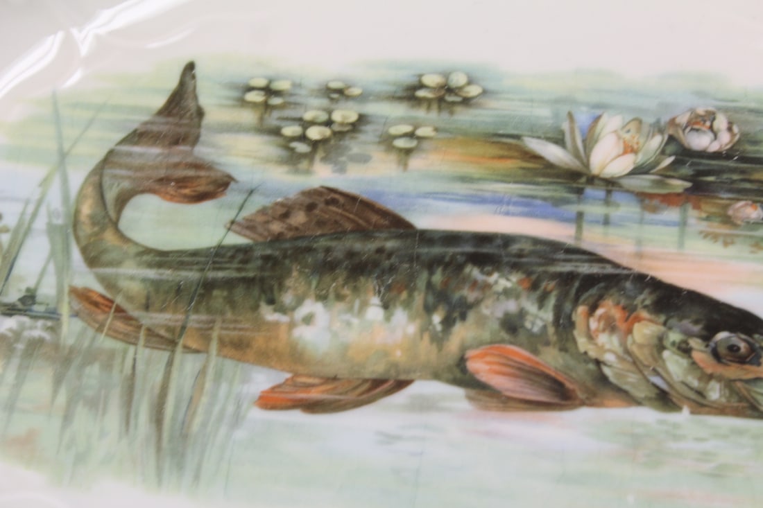 Antique/Vintage Limoges Fish Large Platter - 3