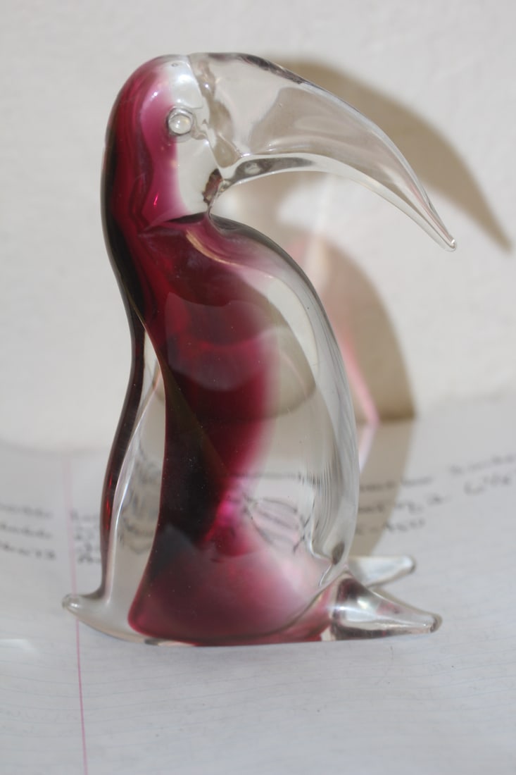 Art Glass Tucan: 6 1/4" tall