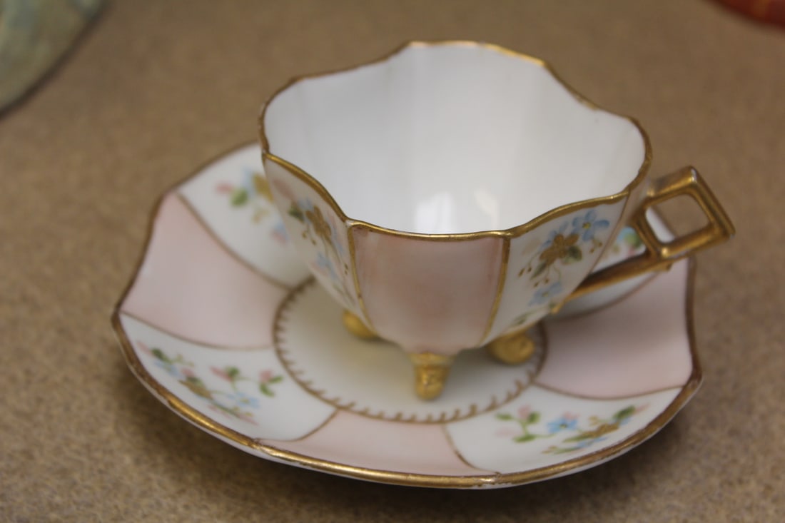 Victorian Style Cup and Saucer: saucer= 4 3/4" in diameter