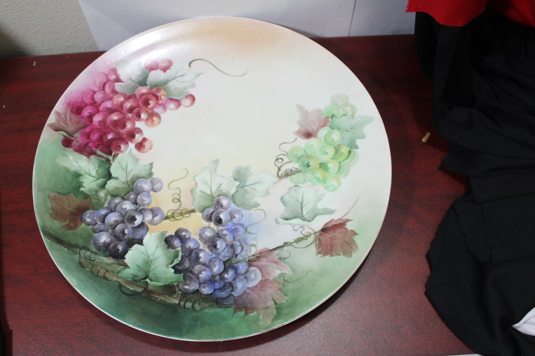 A Handpainted German Charger: 13" in diameter