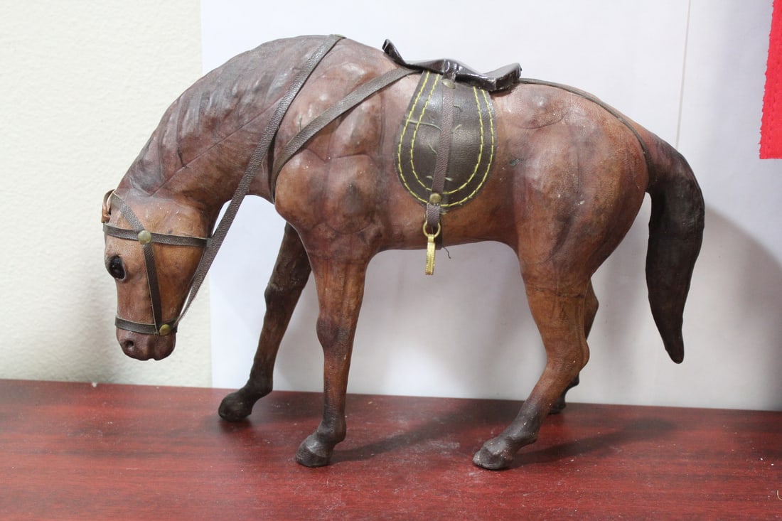 A Leather Horse: approximately 12" across