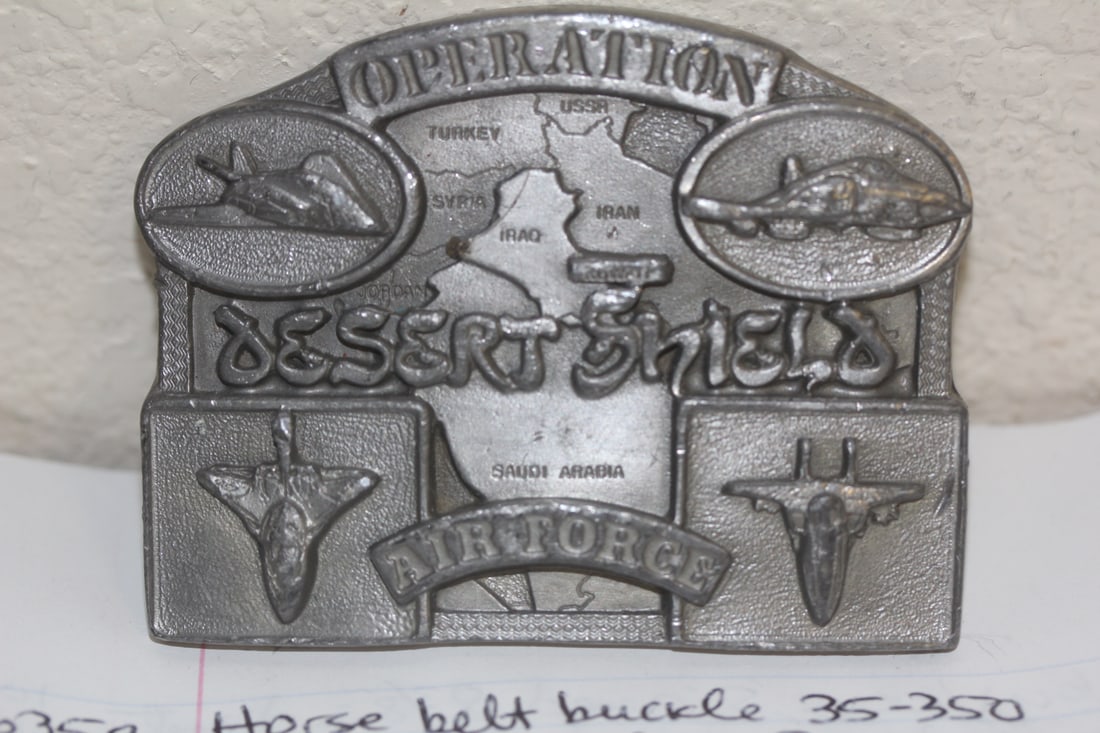 Pewter Airforce Belt Buckle: as shown