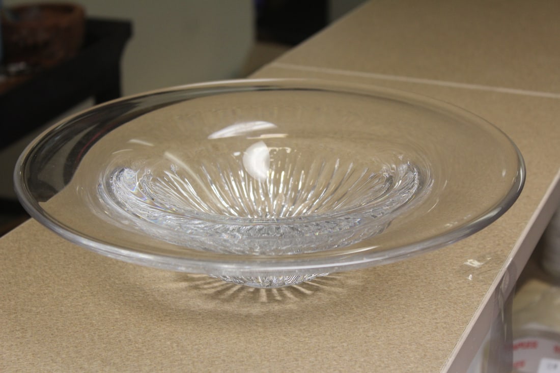 Signed Kosta Boda Bowl by Goran Warff: 13 1/4" in diameter
