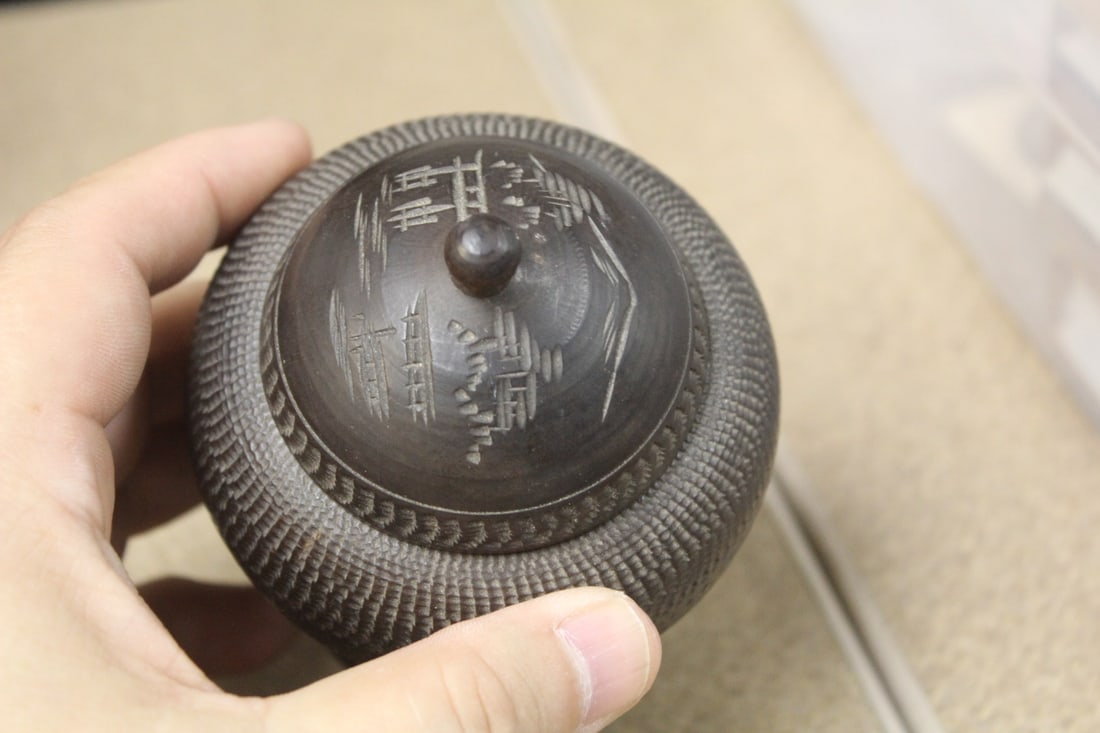 Chinese Wooden Jar - 4