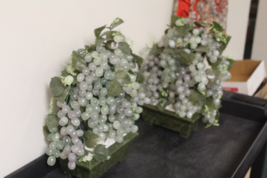 Pair of Jade Tree: approximately 16" tall by 13 1/2" wide