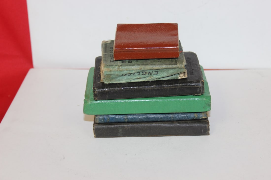 Lot of 6 Small or Midget Books: Poems, religion, etc - one is leather