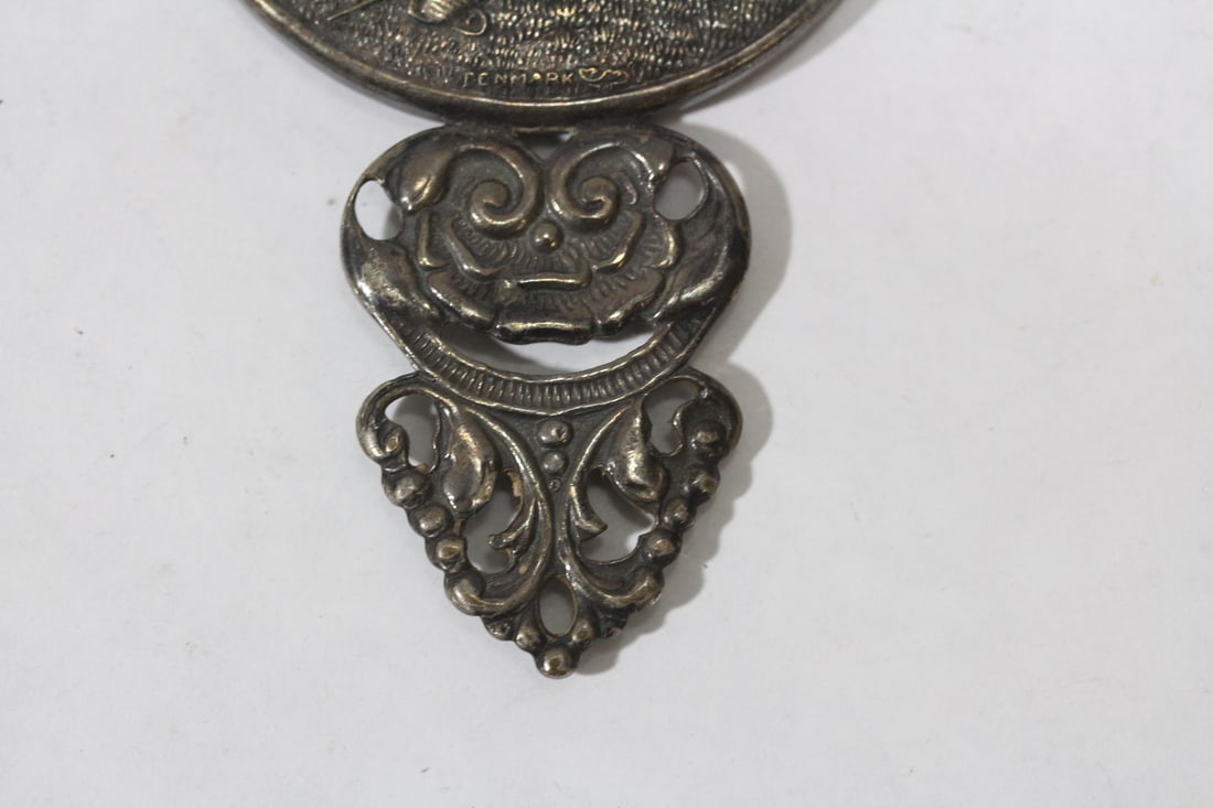 A Dutch Silverplated Repousse Mirror - 3