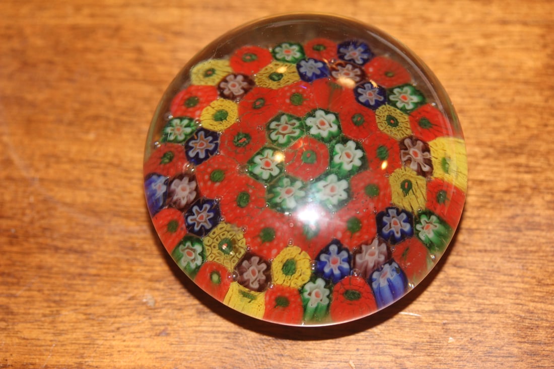 Art Glass Paperweight: 2 1/2" in diameter
