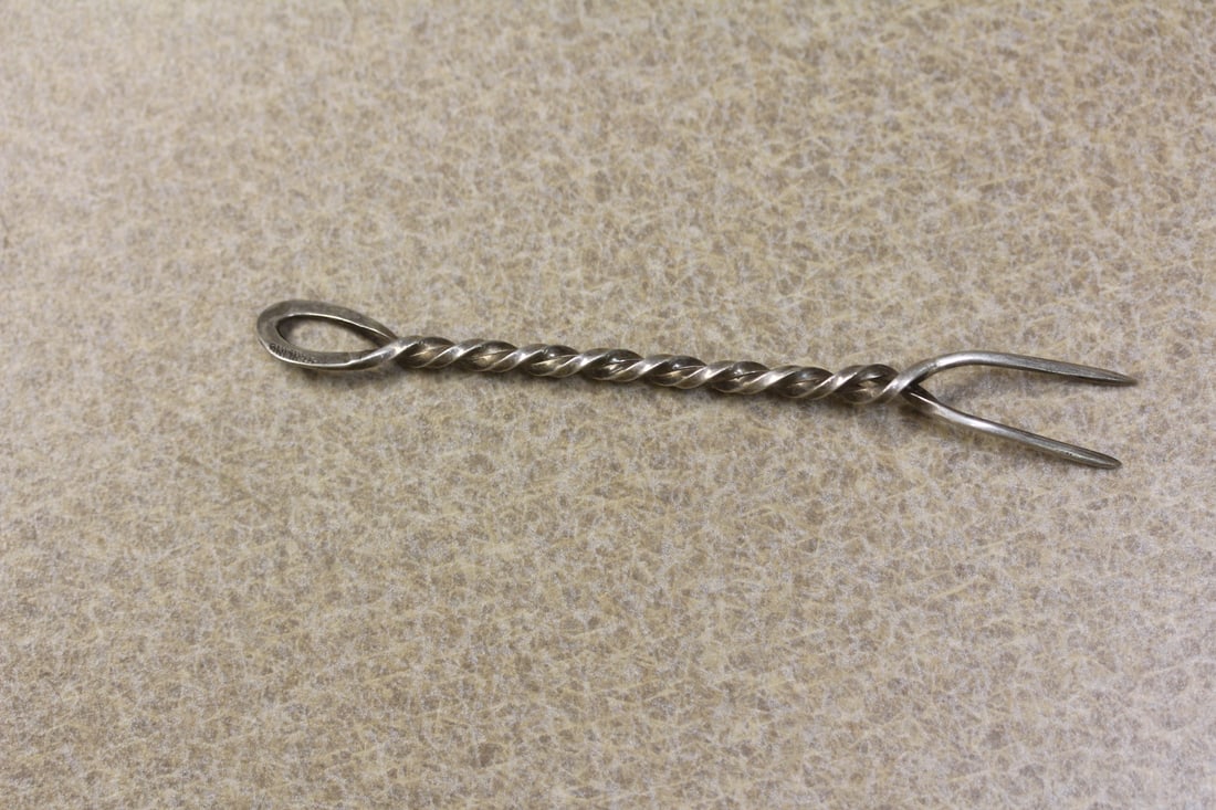 Small Sterling Twisted Cheese Fork - 2