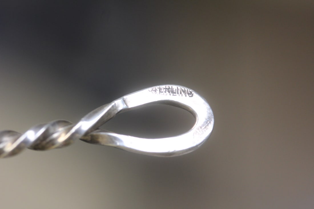 Small Sterling Twisted Cheese Fork - 3