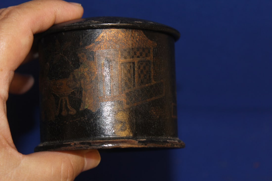 Antique Chinese Export Lacquer Box - 2