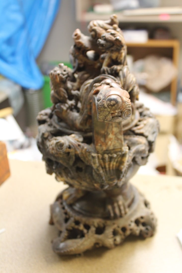 Large Soap Stone Urn - 8
