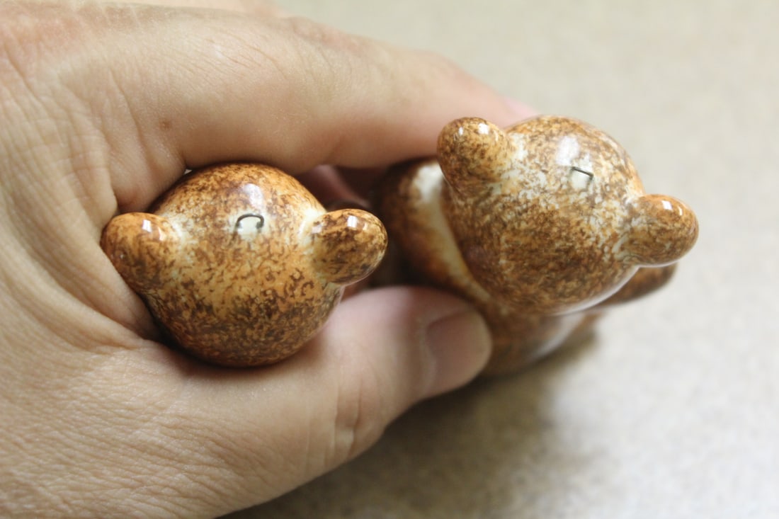 Two Ceramic Teddy Bear Ornaments - 6
