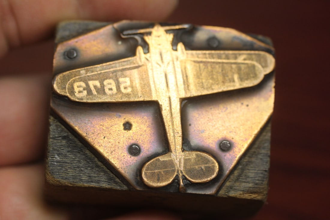 An Airplane Mold? Stamp?: incise= 5873 - 2 inches across
