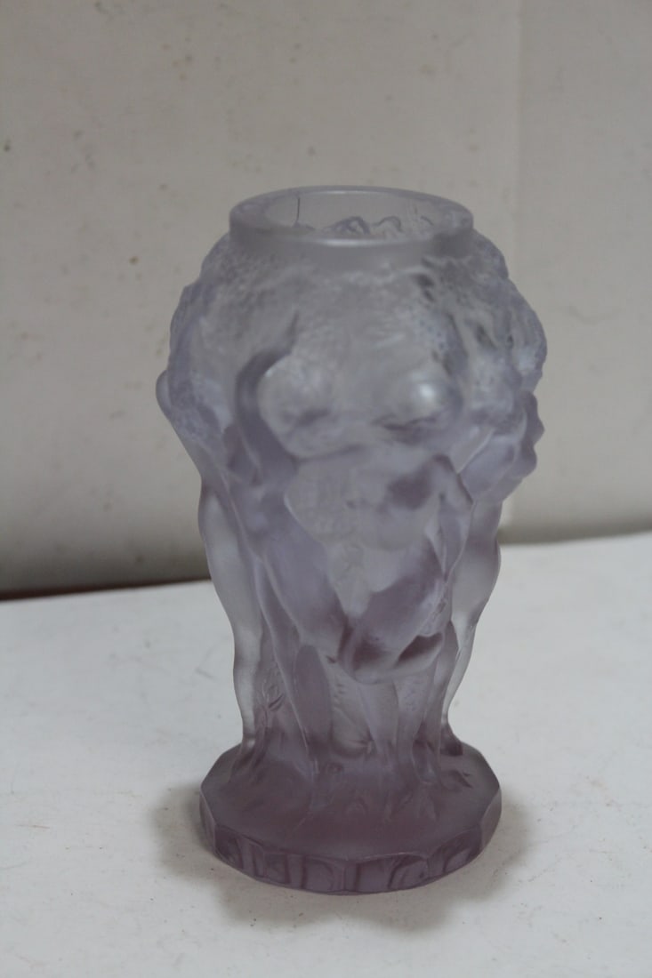 A Signed Amethyst Nude Vase - 2