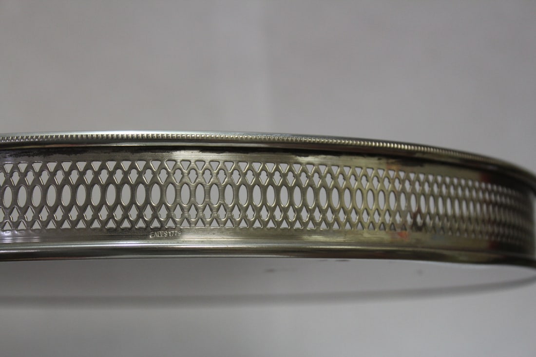 a silverplated and Lacquer Serving Tray - 2