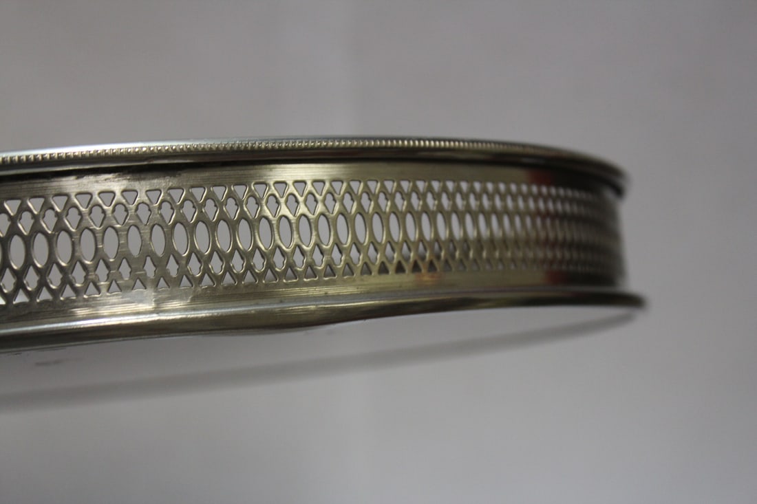 a silverplated and Lacquer Serving Tray - 3