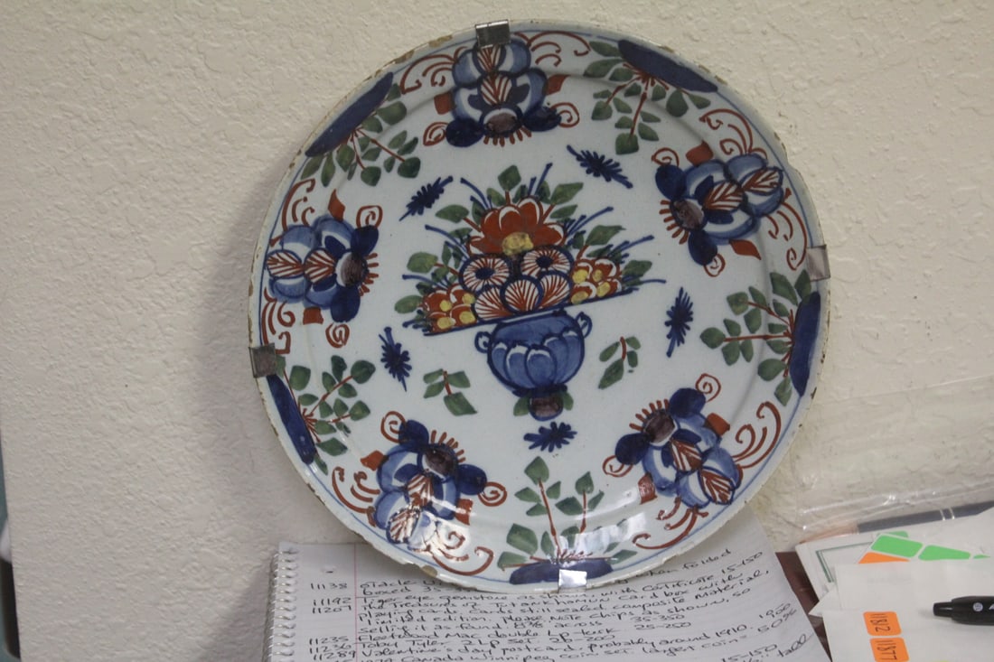 Antique Polychrome Delft Plate (1 of 8)