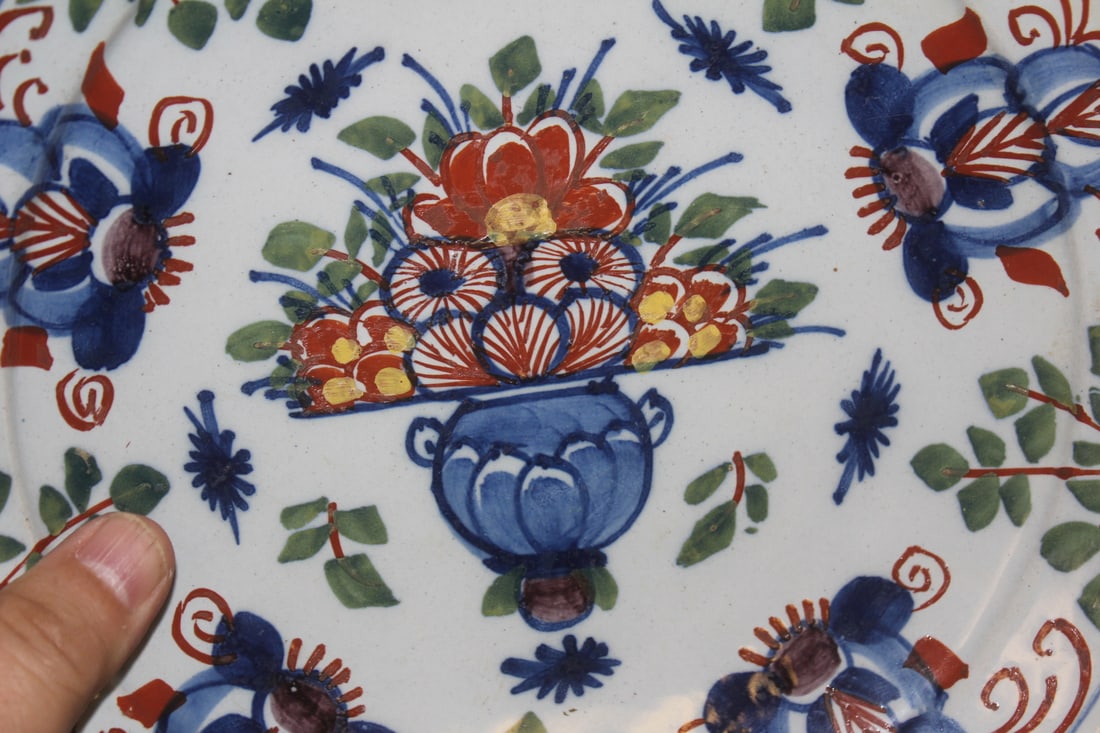 Antique Polychrome Delft Plate - 2