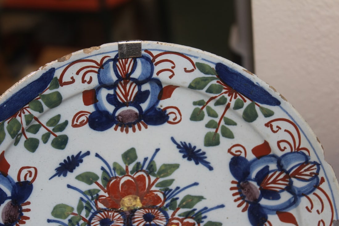 Antique Polychrome Delft Plate - 3