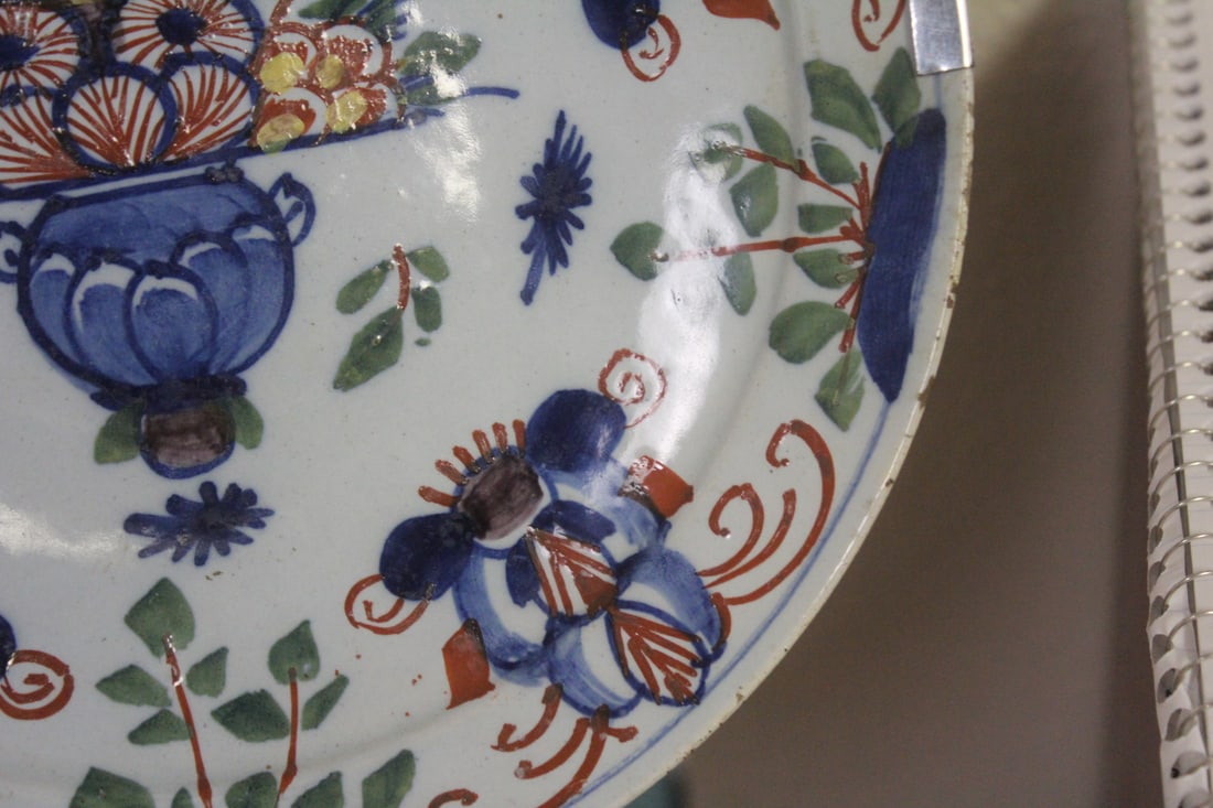 Antique Polychrome Delft Plate - 4