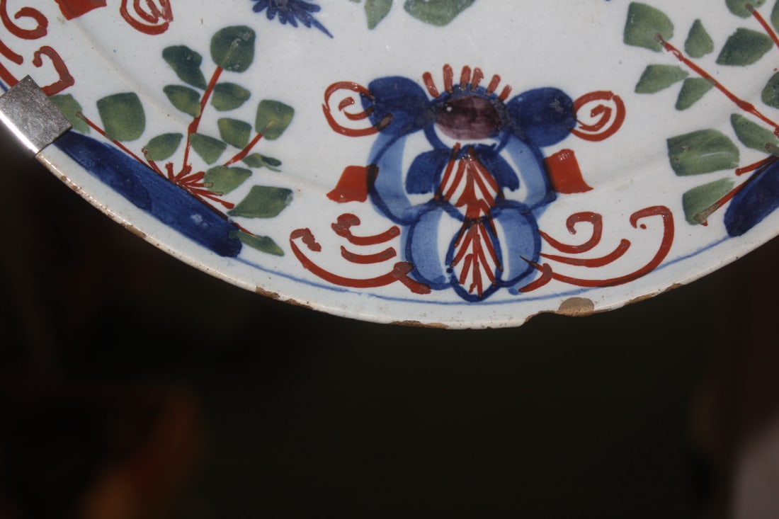 Antique Polychrome Delft Plate - 5
