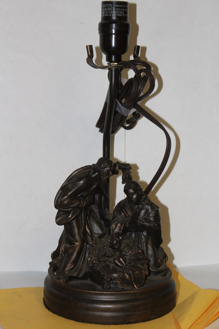 A Nativity Lamp Base: statue only= approximately 7 inches tall