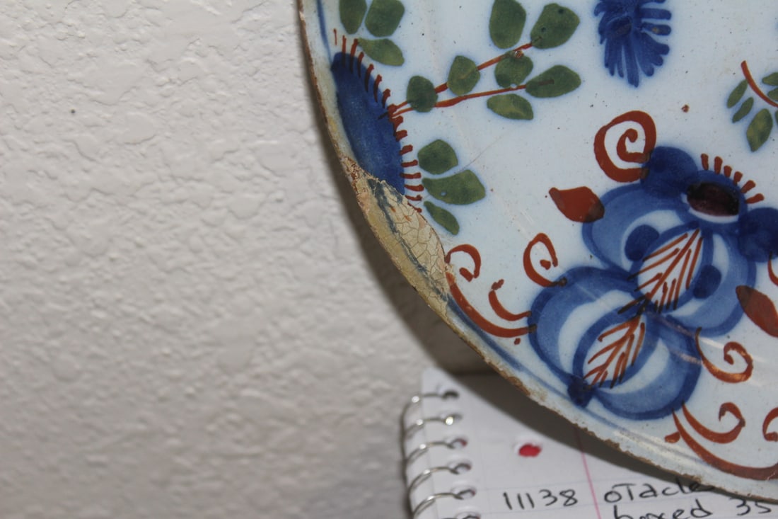 Antique Polychrome Delft Plate - 2