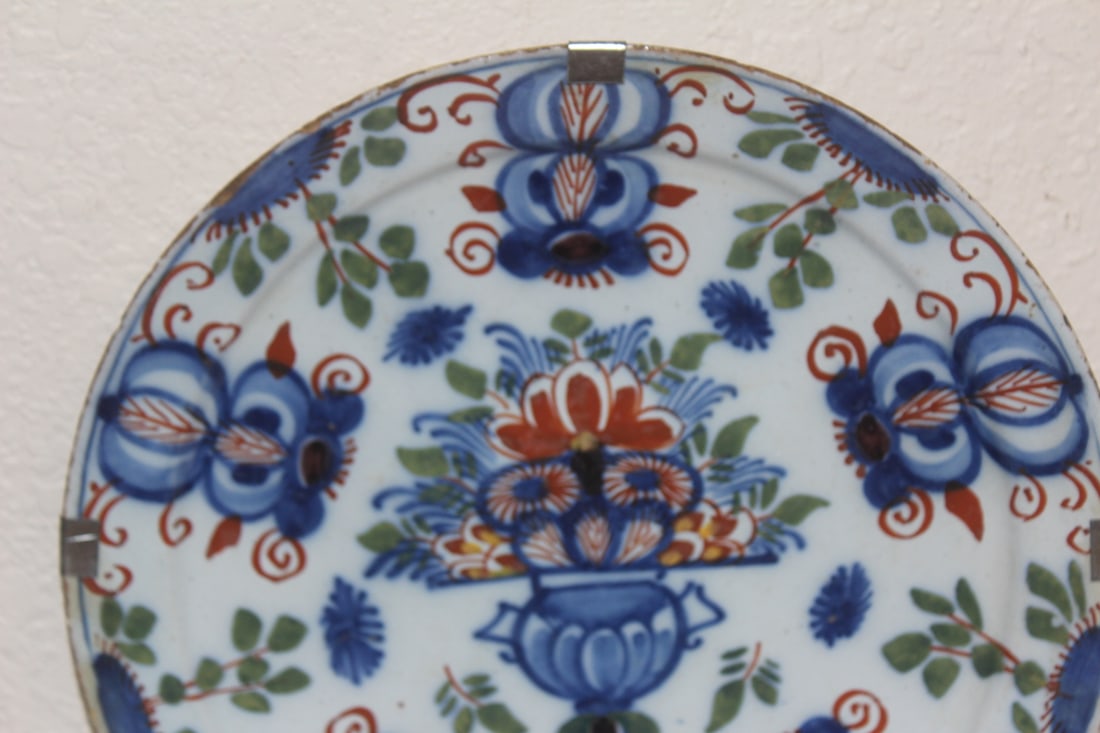 Antique Polychrome Delft Plate - 3